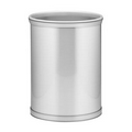 Classics Collection 13 Qt. Brushed Chrome Mylar Oval Wastebasket